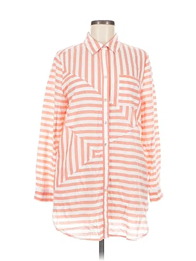 Pre-owned Chico's 3/4 Sleeve T-shirt In Orange