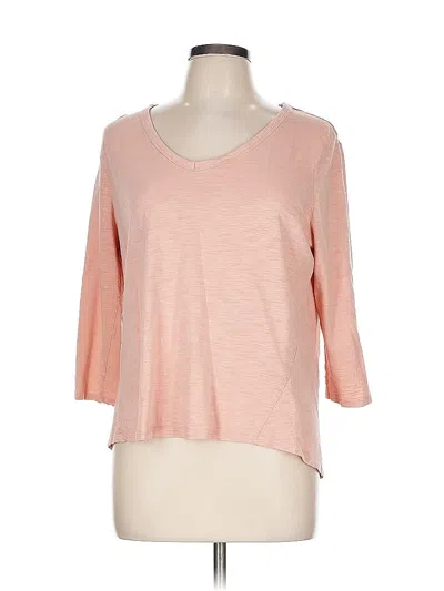 Pre-owned Chico's 3/4 Sleeve T-shirt In Pink