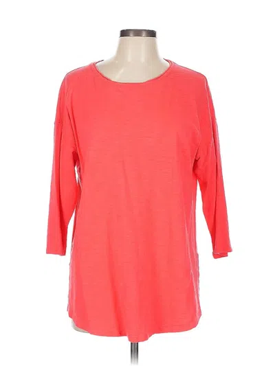 Pre-owned Chico's 3/4 Sleeve T-shirt In Pink