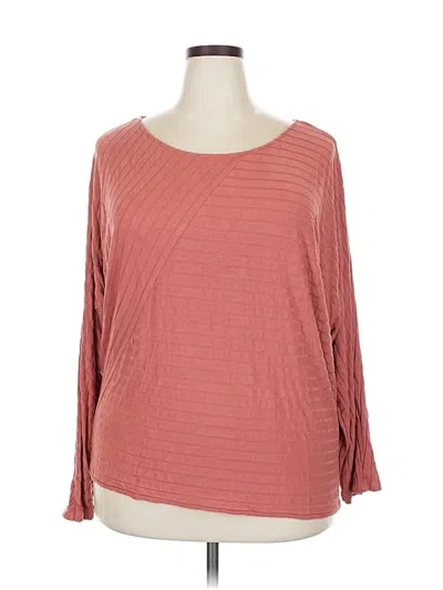 Pre-owned Chico's 3/4 Sleeve T-shirt In Pink