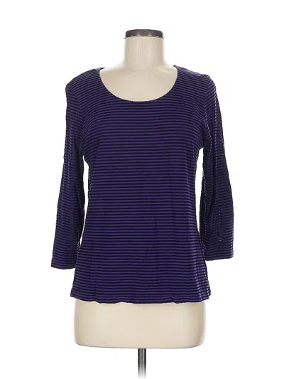 Pre-owned Chico's 3/4 Sleeve T-shirt In Purple