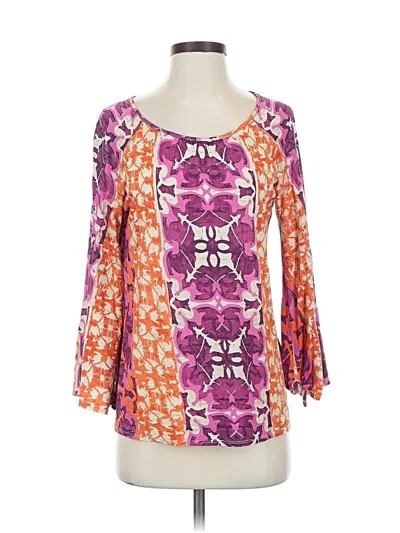 Pre-owned Chico's 3/4 Sleeve T-shirt In Purple