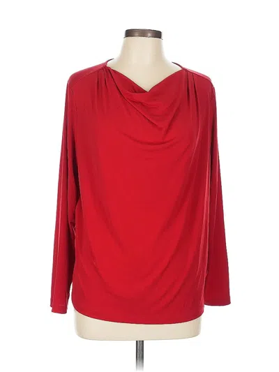 Pre-owned Chico's 3/4 Sleeve T-shirt In Red