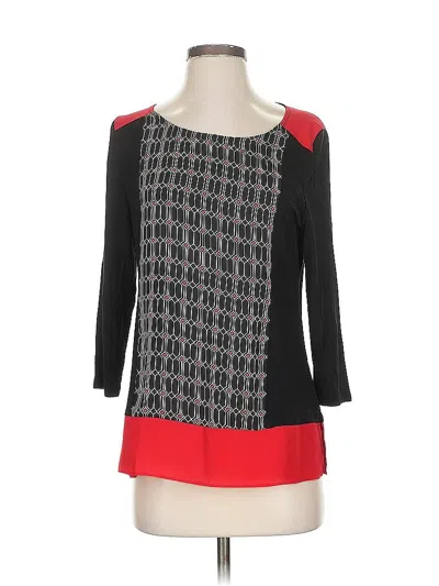 Pre-owned Chico's 3/4 Sleeve T-shirt In Red