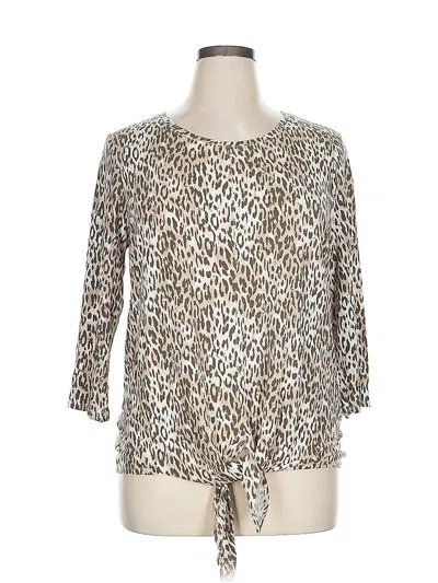 Pre-owned Chico's 3/4 Sleeve T-shirt In Silver