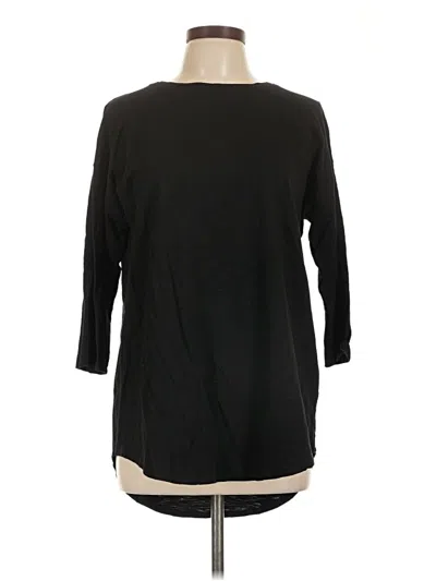 Pre-owned Chico's 3/4 Sleeve Top Black Boatneck Tops