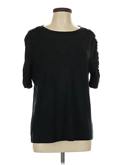 Pre-owned Chico's 3/4 Sleeve Top Black Boatneck Tops