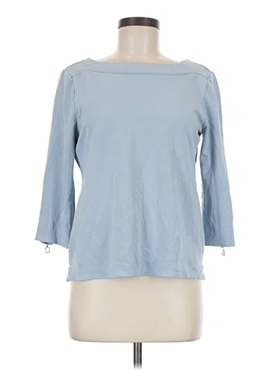 Pre-owned Chico's 3/4 Sleeve Top Blue Boatneck Tops