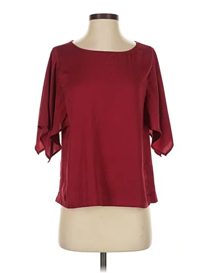 Pre-owned Chico's 3/4 Sleeve Top Burgundy Boatneck Tops