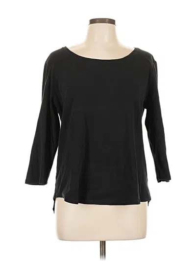 Pre-owned Chico's 3/4 Sleeve T-shirt In Black