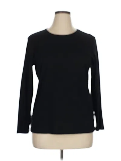 Pre-owned Chico's 3/4 Sleeve T-shirt In Black