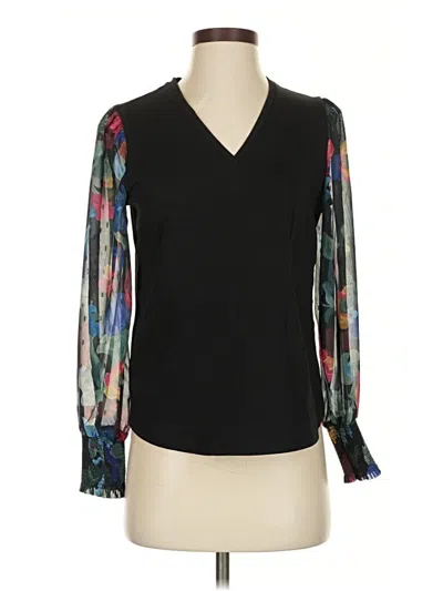 Pre-owned Chico's 3/4 Sleeve T-shirt In Black