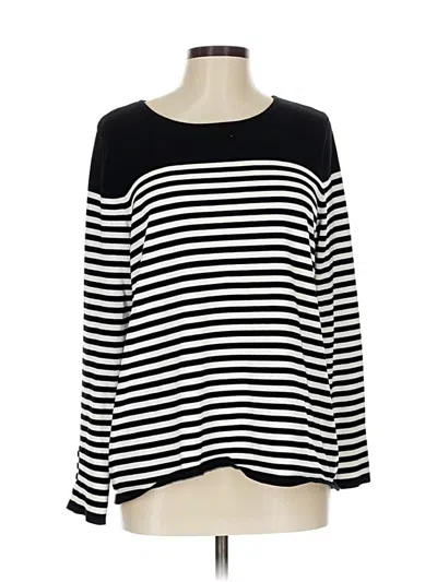 Pre-owned Chico's 3/4 Sleeve T-shirt In Black