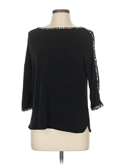 Pre-owned Chico's 3/4 Sleeve T-shirt In Black