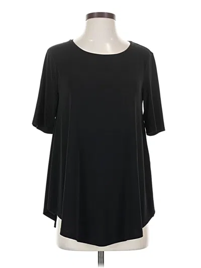 Pre-owned Chico's 3/4 Sleeve T-shirt In Black