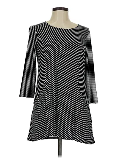 Pre-owned Chico's 3/4 Sleeve T-shirt In Black