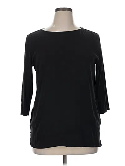 Pre-owned Chico's 3/4 Sleeve T-shirt In Black