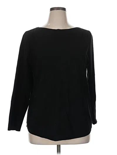 Pre-owned Chico's 3/4 Sleeve T-shirt In Black