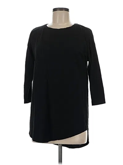 Pre-owned Chico's 3/4 Sleeve T-shirt In Black