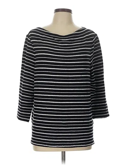 Pre-owned Chico's 3/4 Sleeve T-shirt In Black