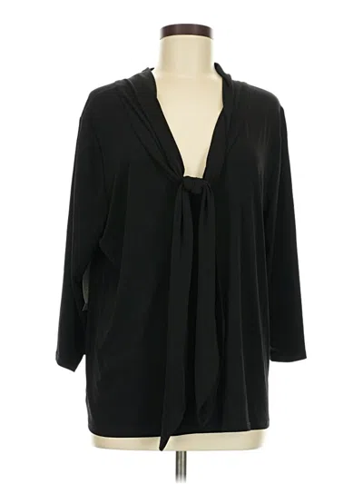 Chico's 3/4 Sleeve T-shirt In Black