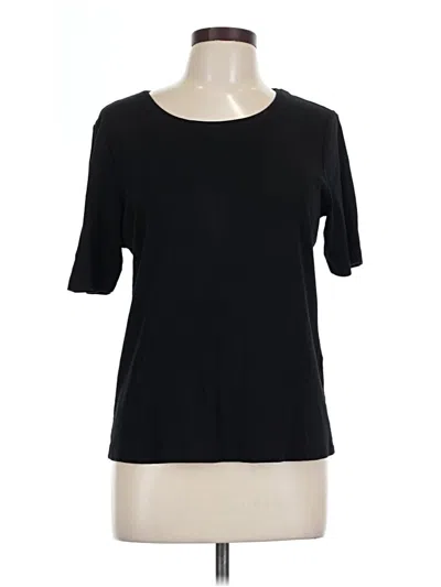 Pre-owned Chico's 3/4 Sleeve T-shirt In Black