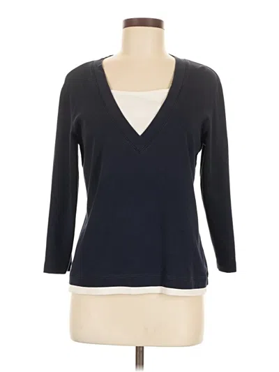 Pre-owned Chico's 3/4 Sleeve T-shirt In Black