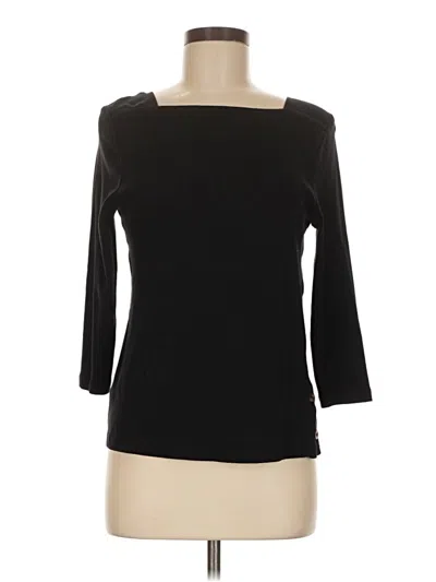 Pre-owned Chico's 3/4 Sleeve T-shirt In Black