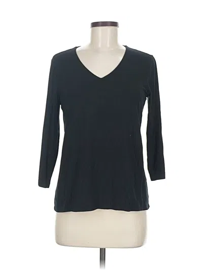 Pre-owned Chico's 3/4 Sleeve T-shirt In Black