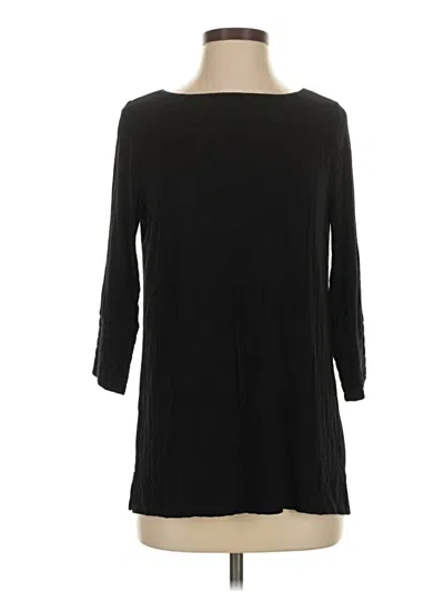 Pre-owned Chico's 3/4 Sleeve T-shirt In Black