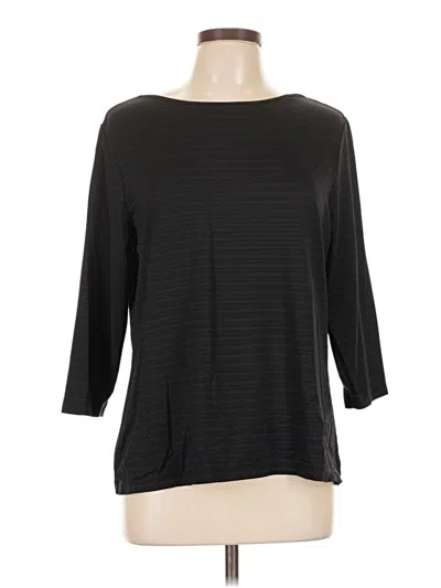 Pre-owned Chico's 3/4 Sleeve T-shirt In Black