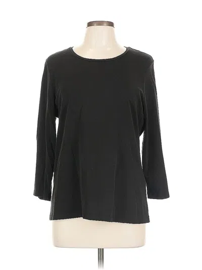 Pre-owned Chico's 3/4 Sleeve T-shirt In Black
