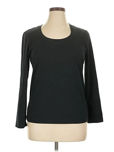 Pre-owned Chico's 3/4 Sleeve T-shirt In Black