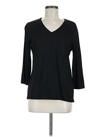 Pre-owned Chico's 3/4 Sleeve T-shirt In Black