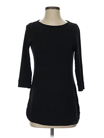 Pre-owned Chico's 3/4 Sleeve T-shirt In Black