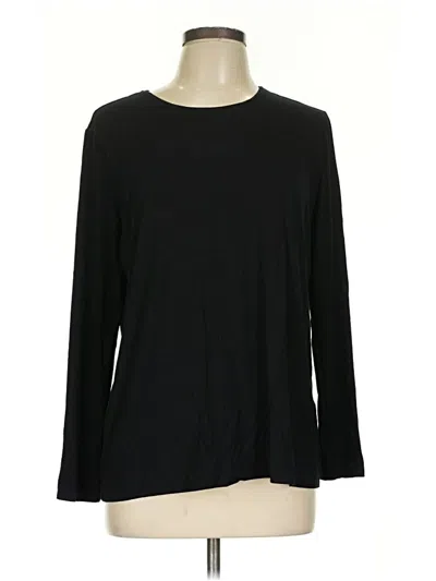 Pre-owned Chico's 3/4 Sleeve T-shirt In Black
