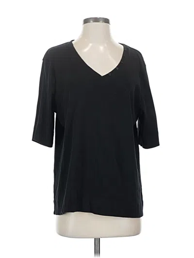 Pre-owned Chico's 3/4 Sleeve T-shirt In Black