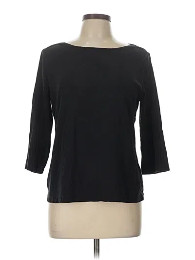 Pre-owned Chico's 3/4 Sleeve T-shirt In Black
