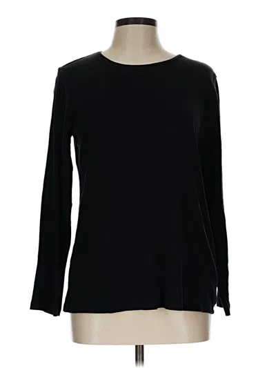 Pre-owned Chico's 3/4 Sleeve T-shirt In Black