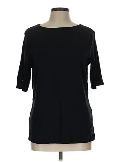 Pre-owned Chico's 3/4 Sleeve T-shirt In Black