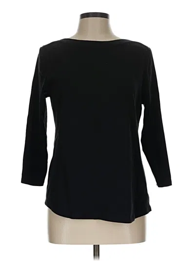 Pre-owned Chico's 3/4 Sleeve T-shirt In Black