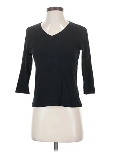 Pre-owned Chico's 3/4 Sleeve T-shirt In Black