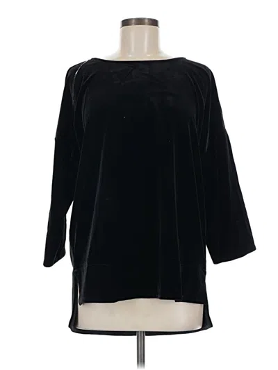 Pre-owned Chico's 3/4 Sleeve T-shirt In Black