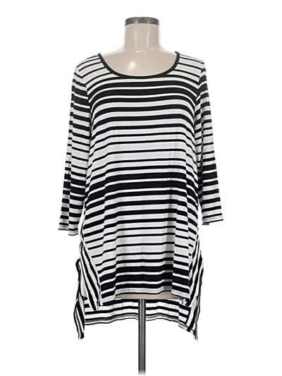 Pre-owned Chico's 3/4 Sleeve T-shirt In Black