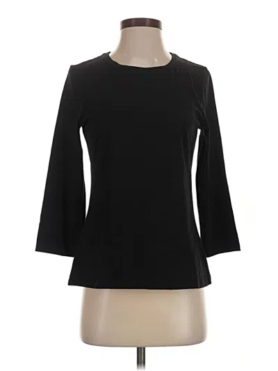 Pre-owned Chico's 3/4 Sleeve T-shirt In Black