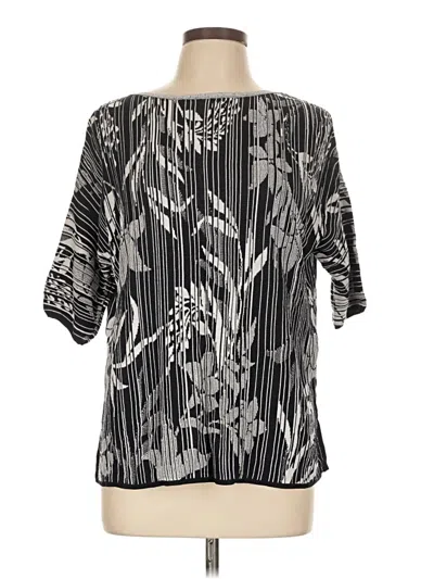 Pre-owned Chico's 3/4 Sleeve T-shirt In Black