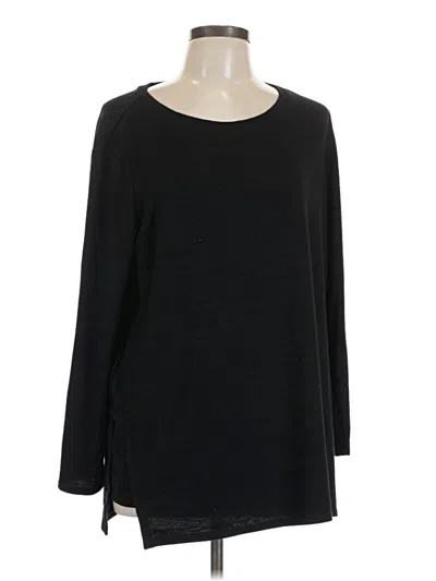 Pre-owned Chico's 3/4 Sleeve T-shirt In Black