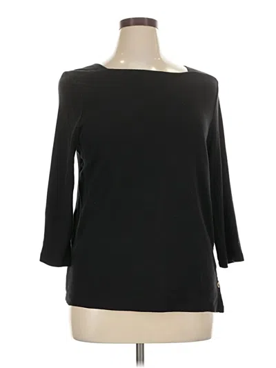 Pre-owned Chico's 3/4 Sleeve T-shirt In Black