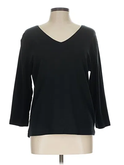 Pre-owned Chico's 3/4 Sleeve T-shirt In Black