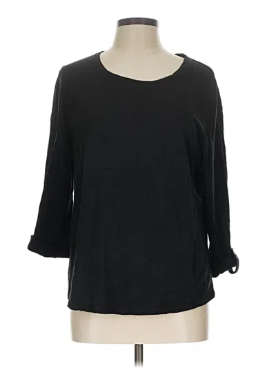 Pre-owned Chico's 3/4 Sleeve T-shirt In Black